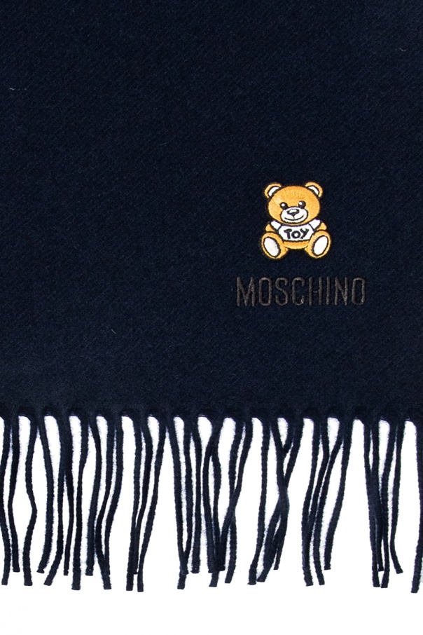 Moschino Teddy bear wool scarf