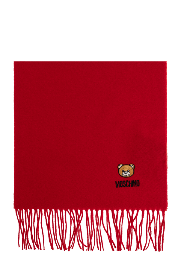 Wool scarf with logo od Moschino