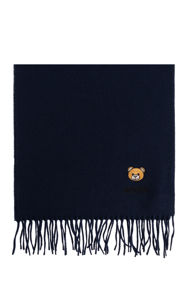 Wool scarf with logo od Moschino