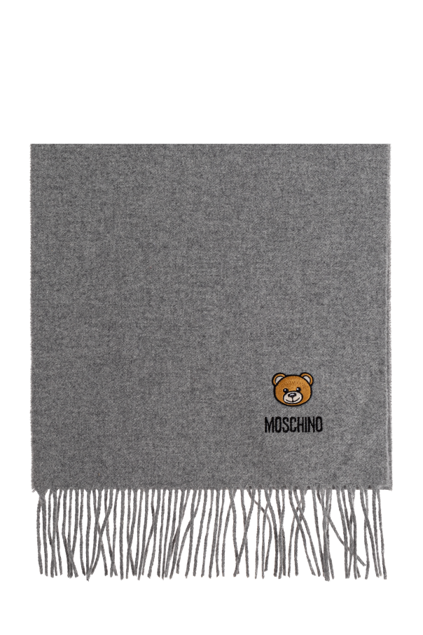 Wool scarf with logo od Moschino