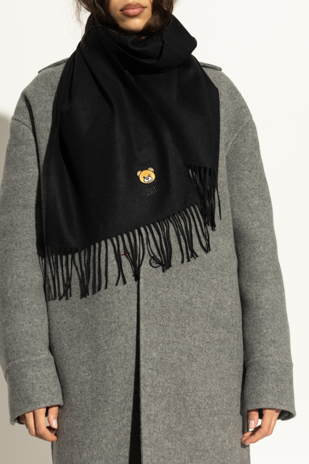 Moschino Wool scarf with logo