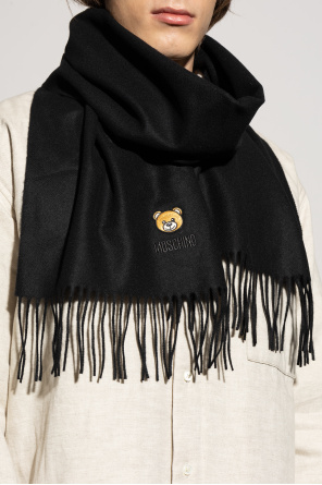 Moschino Wool scarf with logo