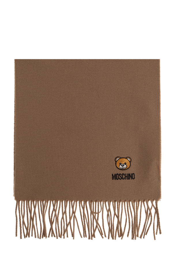 Wool scarf with logo od Moschino