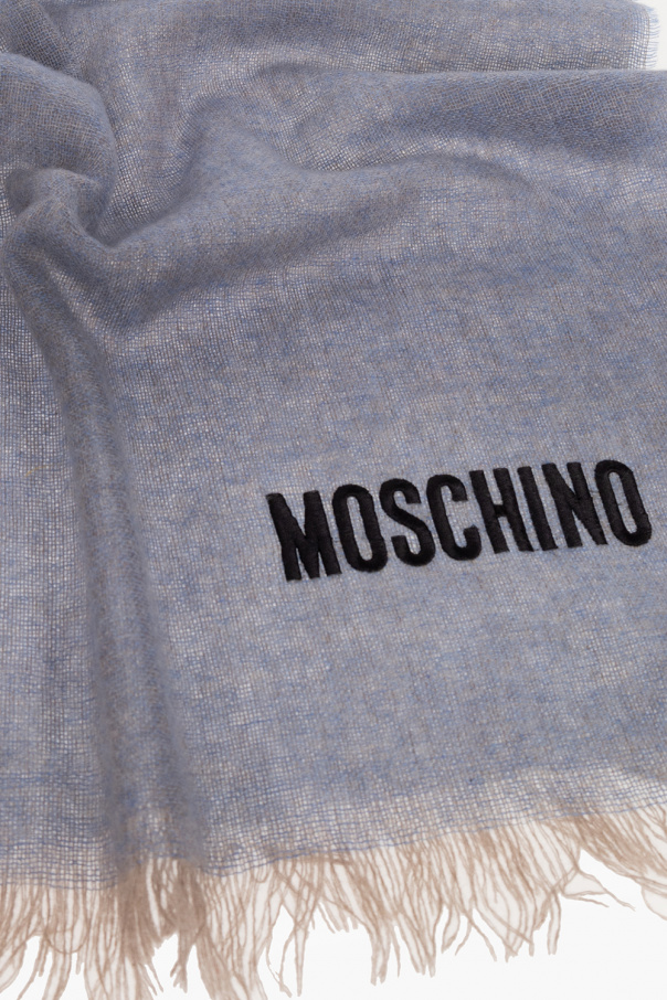 Moschino Cashmere scarf with logo