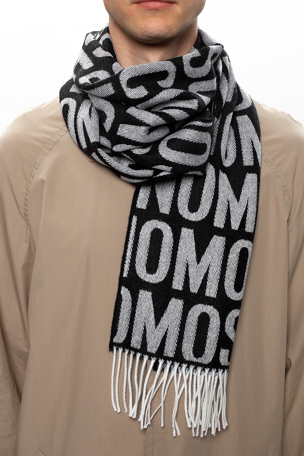 Moschino Wool logo scarf