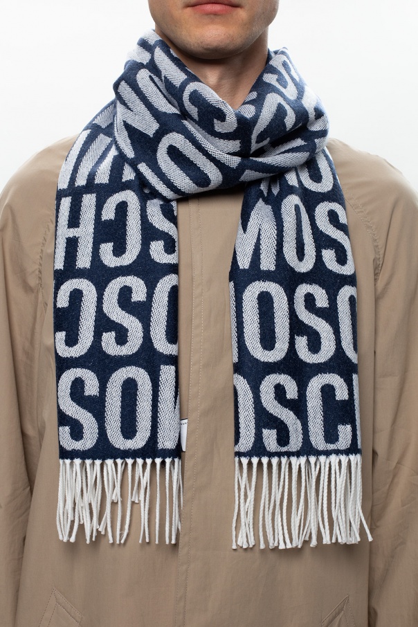 Moschino Wool logo scarf