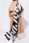 Moschino Black and white scarf from Moschino. Crafted in modal, this item showcases the brand's logo