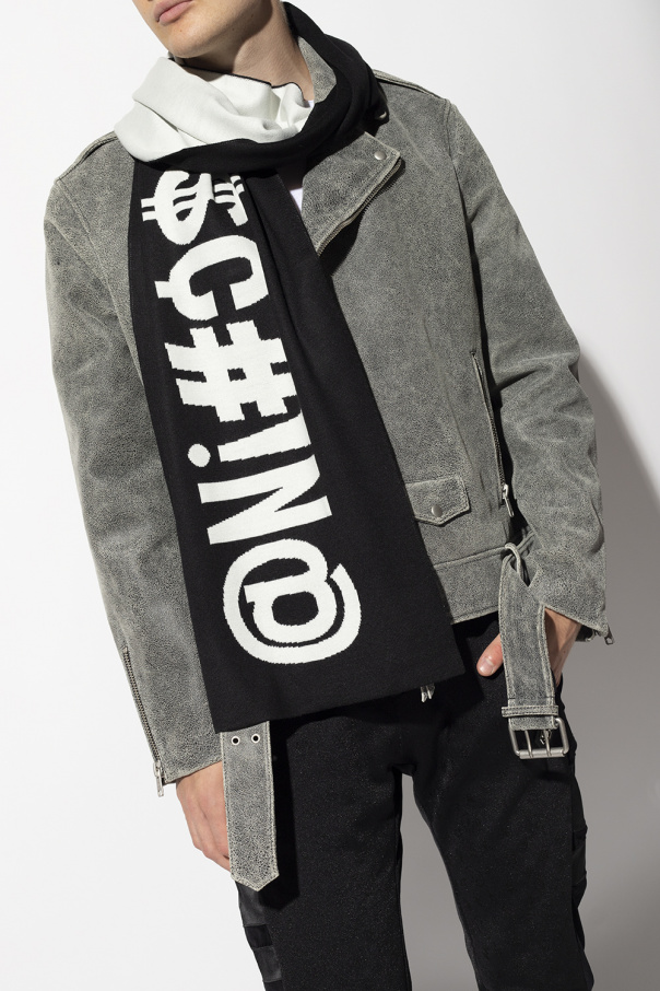 Moschino Reversible scarf with logo