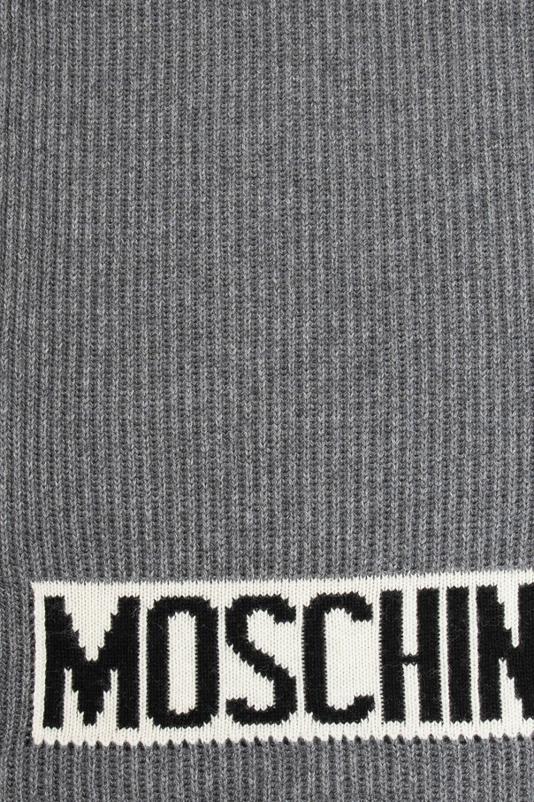 Moschino Pleciony szal z logo