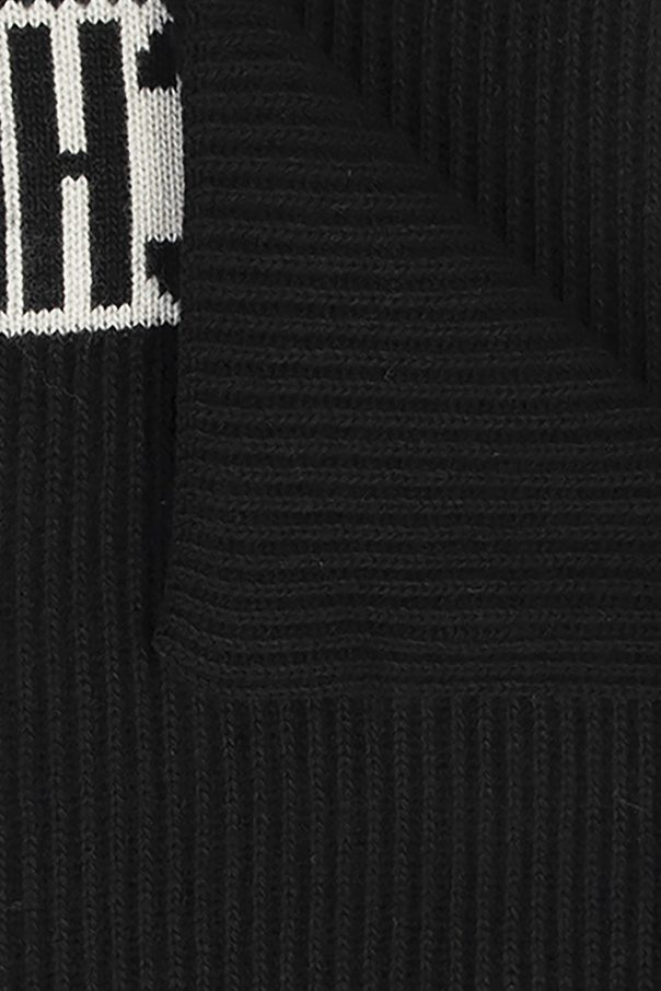 Moschino Knitted scarf with logo