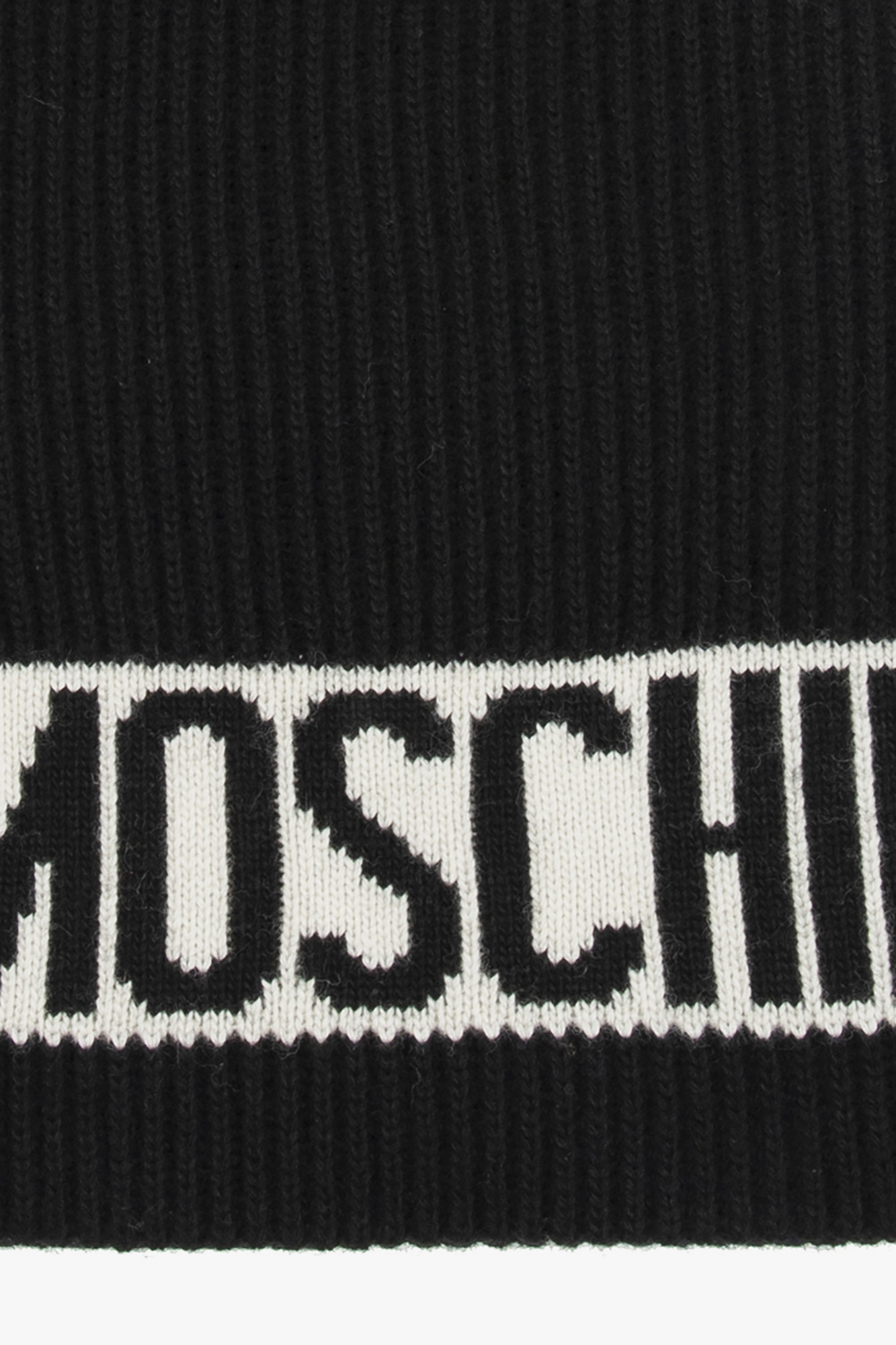 Moschino Knitted scarf with logo