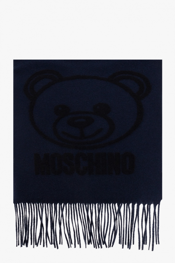Moschino Wool scarf with teddy bear