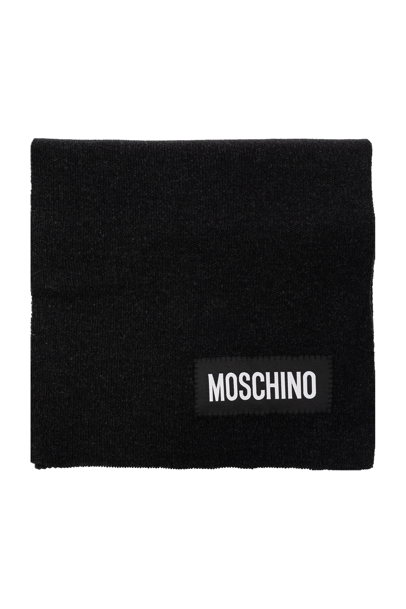 Black Scarf with logo Moschino - Vitkac Spain