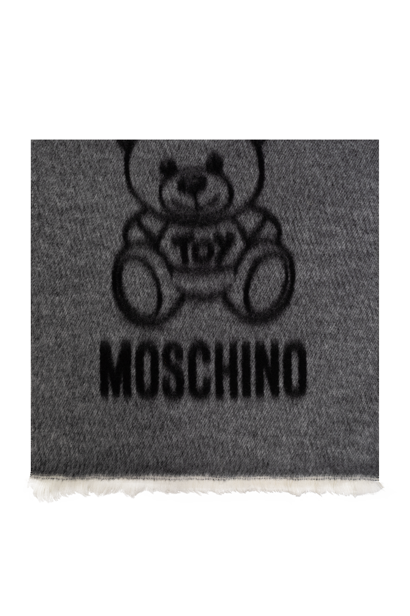 Grey Wool scarf with logo Moschino - Vitkac Canada