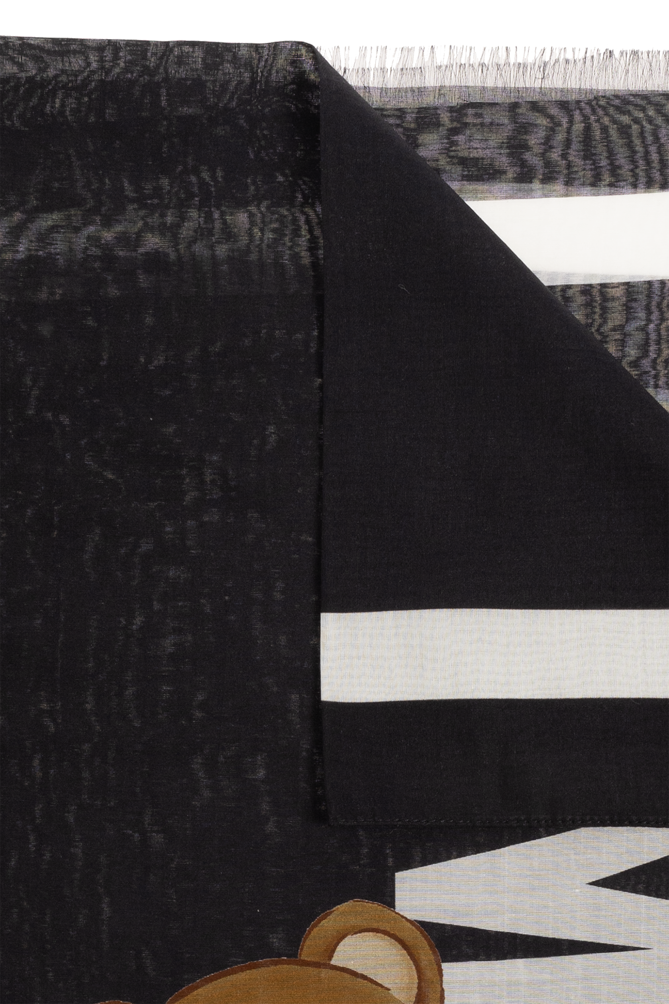 Black Scarf with logo Moschino - Vitkac Australia