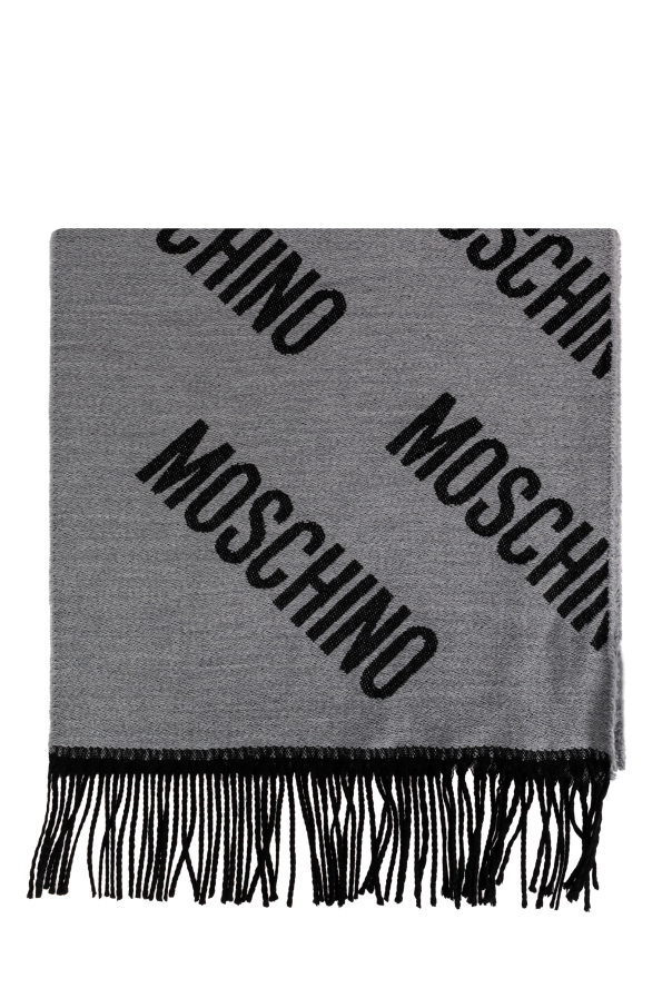 Wool scarf with monogram od Moschino
