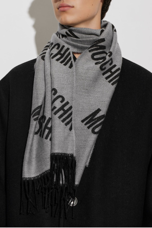 Moschino Wool scarf with monogram