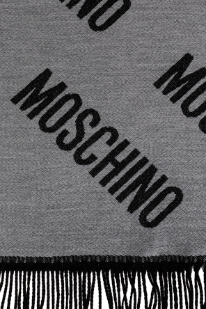 Moschino Vlněný šál s monogramem