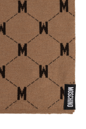 Moschino Wool scarf with monogram