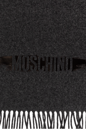 Moschino Bufanda de lana con flecos