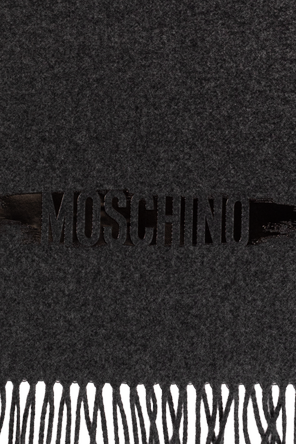 Moschino Wool scarf with fringes