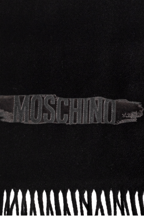 Moschino Bufanda de lana con flecos