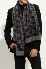 FERRAGAMO GREY Scarf with Gancini pattern