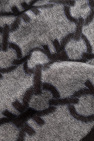 FERRAGAMO GREY Scarf with Gancini pattern
