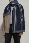 FERRAGAMO NAVY BLUE Scarf with logo