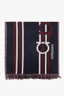 FERRAGAMO NAVY BLUE Wool scarf