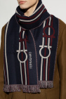 FERRAGAMO NAVY BLUE Wool scarf