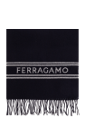 FERRAGAMO NAVY BLUE Wool scarf