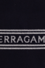 FERRAGAMO NAVY BLUE Wool scarf