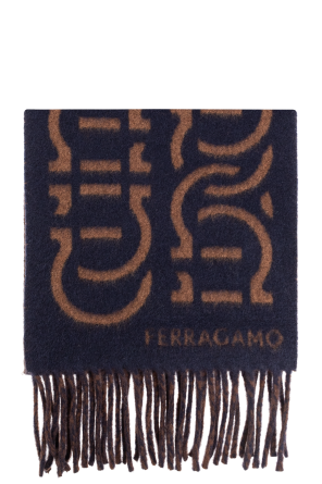 Wool scarf with logo