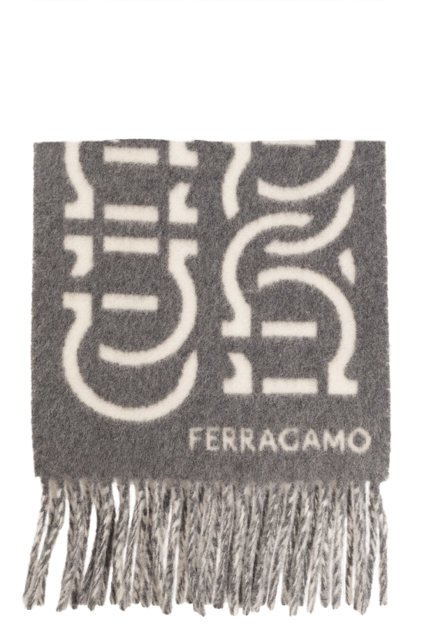 Wool scarf with logo od FERRAGAMO