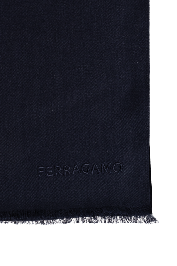 FERRAGAMO Cachecol de caxemira com logótipo bordado