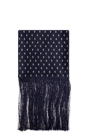 Silk scarf with fringes