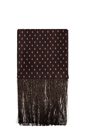 Silk scarf with fringes