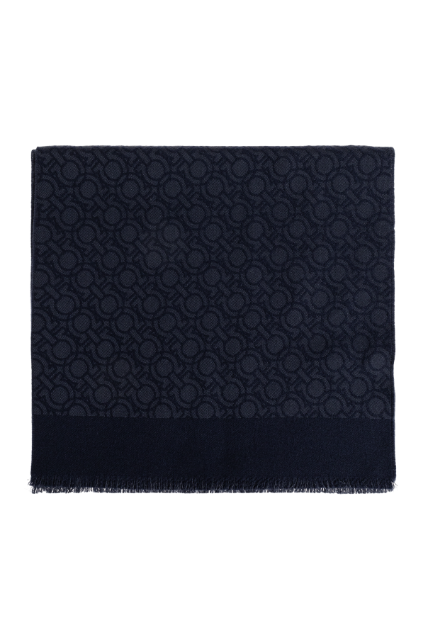 Wool scarf with monogram od FERRAGAMO