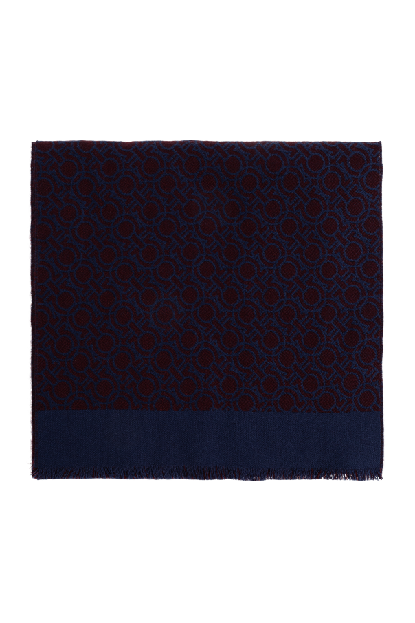 Wool scarf with monogram od FERRAGAMO