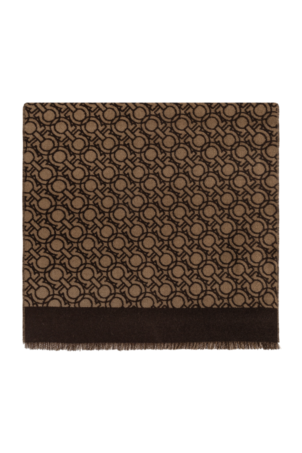 Wool scarf with monogram od FERRAGAMO