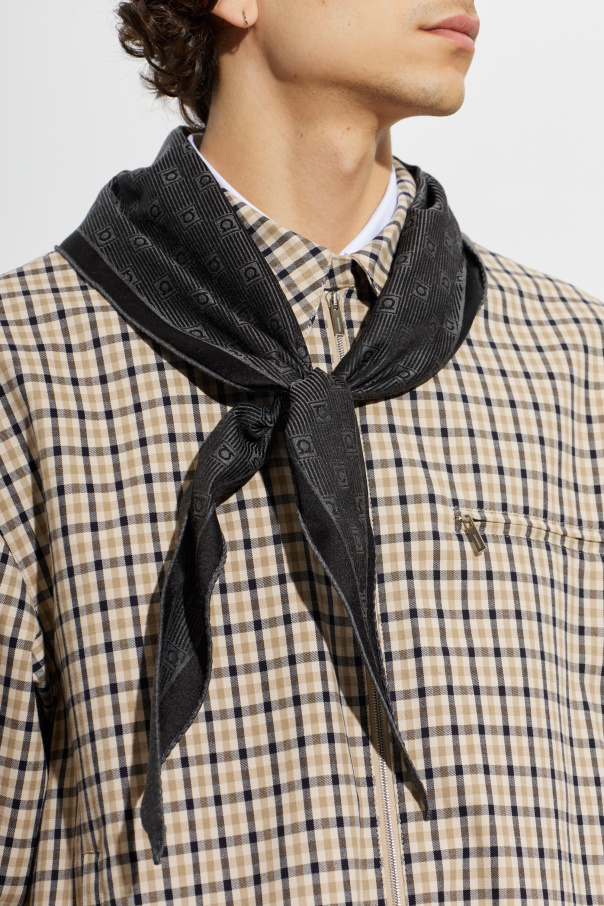 FERRAGAMO Asymmetrical scarf with monogram
