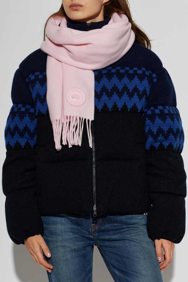 Canada Goose Bufanda de lana con flecos