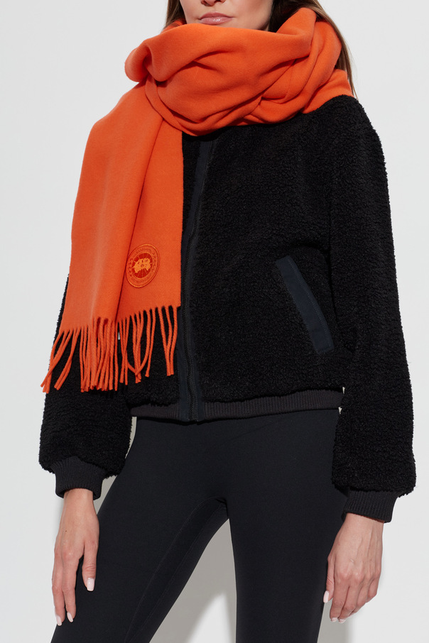 Canada Goose Bufanda de lana con logo