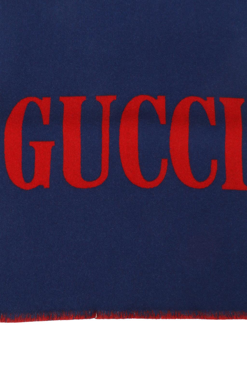 gucci Pool Double-sided scarf with a logo