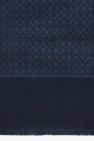 FERRAGAMO NAVY BLUE Logo scarf
