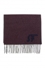 FERRAGAMO BURGUNDY Scarf with logo