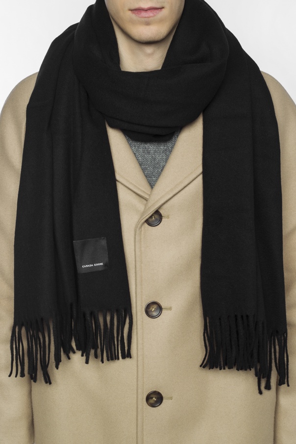 Canada Goose Fringed wool scarf