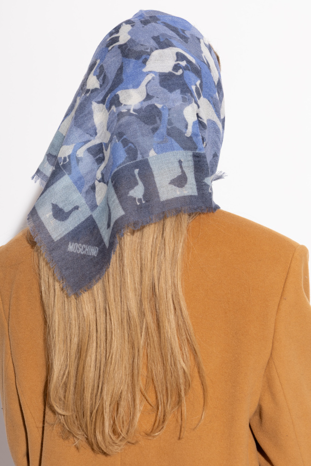 Moschino Lenço de caxemira com estampado