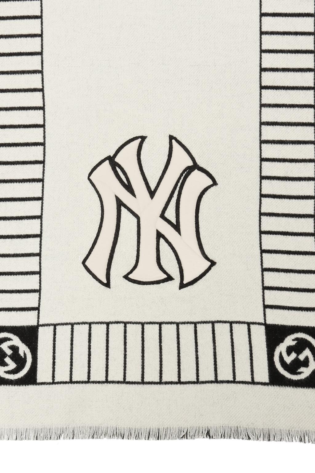 100% Authentic GUCCI Runway NY Yankees Embroidered Stripe Print